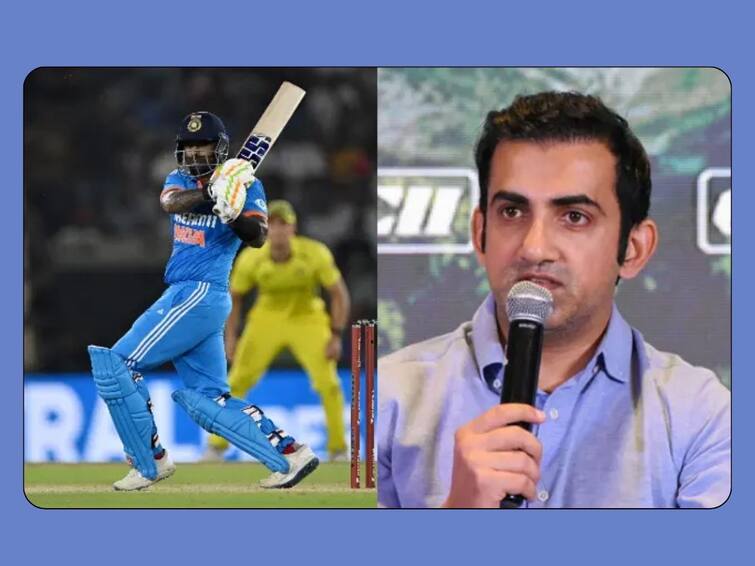 Gautam Gambhir Suryakumar Yadav gets more chances in the ODIs he will need to approach ODIs like T20 Gautam Gambhir on Suryakumar Yadav : सूर्यकुमार यादवची कॅप्टन इनिंग अन् गौतम गंभीरला वर्ल्डकपची आठवण; दिला लाखमोलाचा सल्ला!