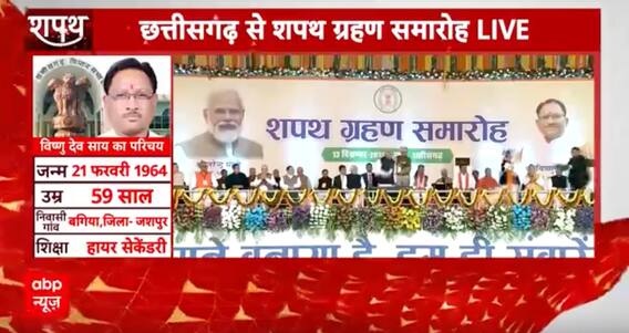 Chhattisgarh News: Arun Sao ने छत्तीसगढ़ के डिप्टी सीएम पद की शपथ ली | ABP News | Breaking News