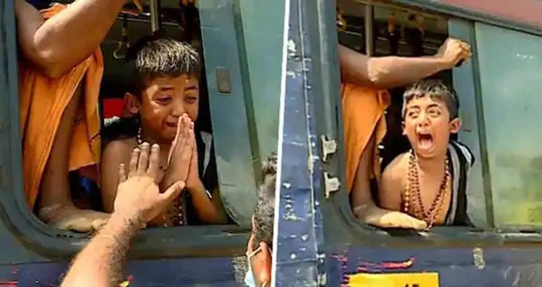 Huge crowd of devotees gathering in Sabarimala, chaos at its peak, this video will shock your heart સબરીમાલામાં ભક્તોની ભારે ભીડ, પોતાના પિતાને શોધવા આજીજી કરતા બાળકનો વીડિયો થયો વાયરલ