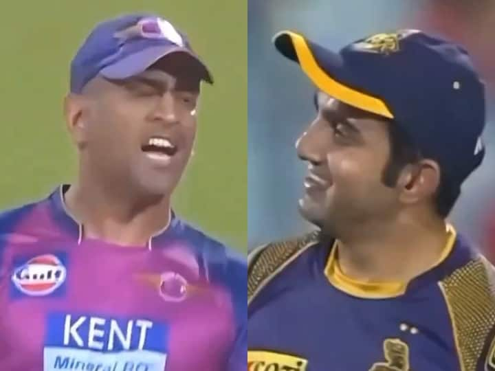 IPL 2024 Gautam Gambhir dominate MS Dhoni in IPL as captain viral video will blow your mind watch Watch: बतौर कप्तान एमएस धोनी पर हावी रहे गौतम गंभीर? वायरल वीडियो को देख चकरा जाएगा आपका सिर