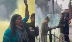 Delhi news: ਸੰਸਦ ਭਵਨ ਦੇ ਬਾਹਰ ਮਹਿਲਾ ਤੇ ਪੁਰਸ਼ ਨੇ ਕੀਤਾ ਪ੍ਰਦਰਸ਼ਨ, ਪੁਲਿਸ ਨੇ ਲਿਆ ਹਿਰਾਸਤ 'ਚ, ਵੇਖੋ ਵੀਡੀਓ