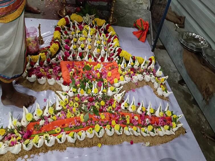 thiruvarur ramar temple sangabishekam festival ராமர் பூஜித்த கோயிலில் லிங்க வடிவில் சங்காபிஷேகம் - திருவாரூரில் குவிந்த பக்தர்கள்!