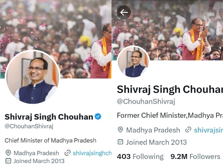 Shivraj Singh Chouhan: मुख्यमंत्री पद जाते ही शिवराज सिंह चौहान ने बदला अपना ट्विटर प्रोफाइल, जानिए अब क्या लिखा
