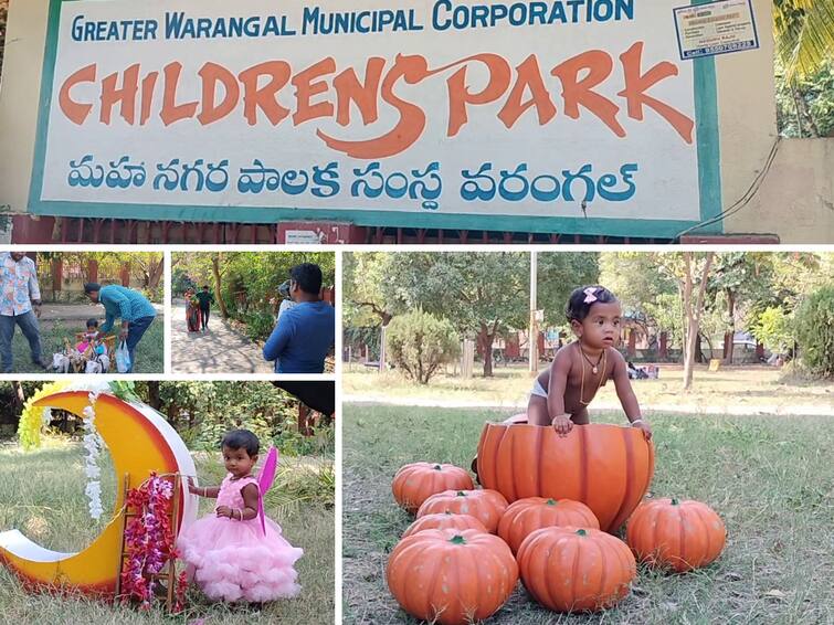 warangal news Special arrangements are made for children's photo shoot at Children's Park in Balasamudra dnn Warangal news: వరంగల్‌లో ట్రెండ్‌గా మారిన బేబీ ఫొటో షూట్‌- బాలసముద్రంలోని చిల్డ్రన్స్ పార్కు ప్రత్యేక ఏర్పాట్లు