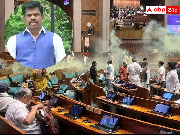 MP Gorantla Madhav caught the person who left colored smoke in the Lok Sabha. Gorantla Madhav :  లోక్‌సభలో ఆగంతకుడ్ని పట్టుకుంది గోరంట్ల మాధవ్ -  ధైర్యం చూపిన ఎంపీ !