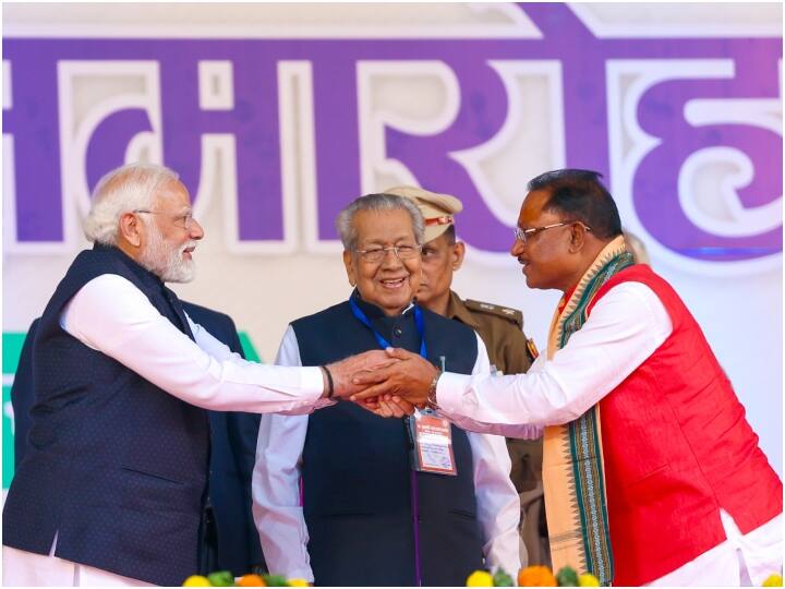 pm narendra modi congratulates cm vishnu deo sai deputy cm arun sao and vijay sharma PM मोदी ने दी CM विष्णु देव साय को बधाई, कहा- 'डबल इंजन की सरकार खुशहाली लाने के लिए प्रतिबद्ध'