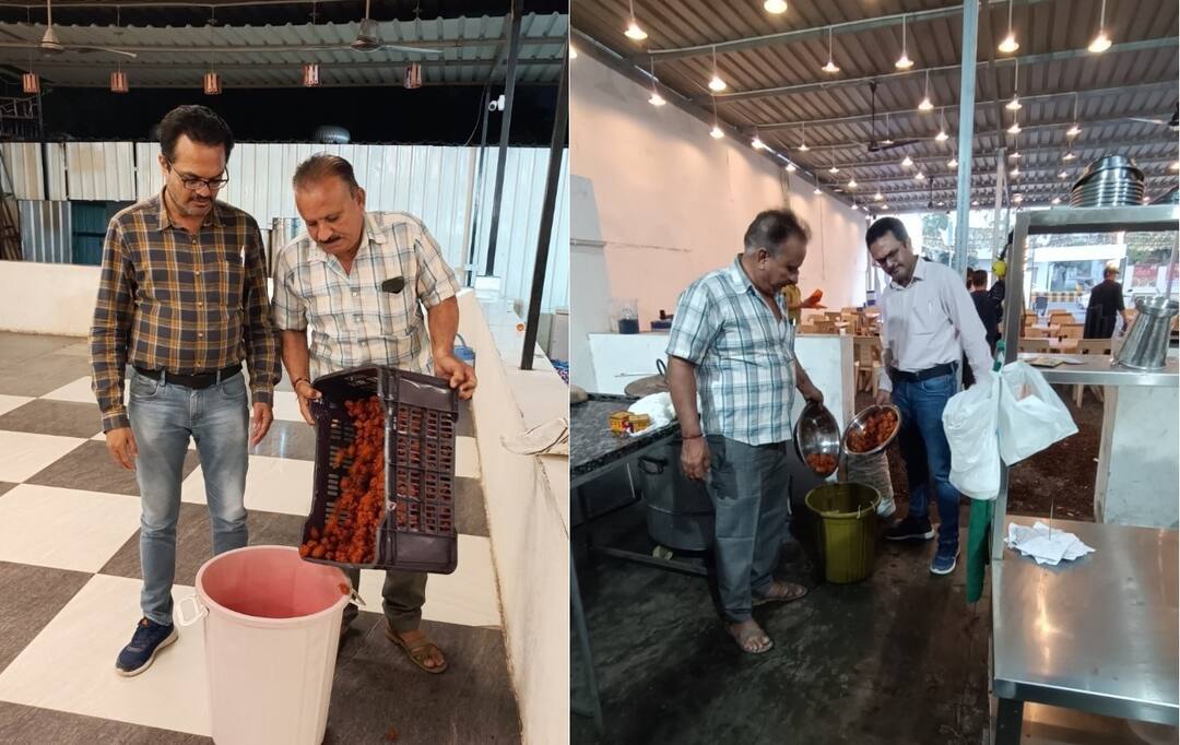 રાજકોટમાં આ જગ્યાએ મંચુરિયન ખાતા પહેલા ચેતી જજો, આરોગ્ય વિભાગે 15 કિલો અખાદ્ય મંચુરિયનનો કર્યો નાશ Rajkot News: Be careful before eating manchurian at this place in Rajkot, health department destroys 15 kg of inedible manchurian રાજકોટમાં આ જગ્યાએ મંચુરિયન ખાતા પહેલા ચેતી જજો, આરોગ્ય વિભાગે 15 કિલો અખાદ્ય મંચુરિયનનો કર્યો નાશ