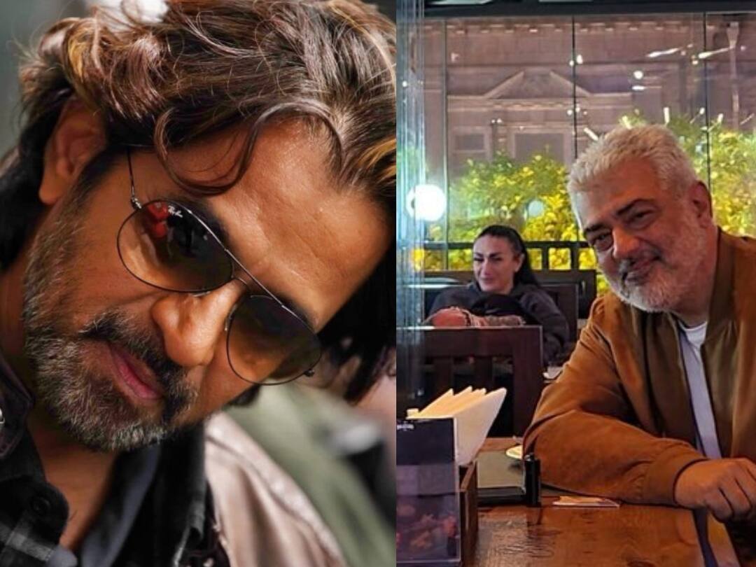 vidamuyarchi ajith kumar and arjun photo of having dinner photo goes viral Vidamuyarchi: அஜர்பைஜானை கலக்கும் அஜித்.. நடிகர் அர்ஜூன் வெளியிட்ட புகைப்படம்.. இணையத்தில் வைரல்