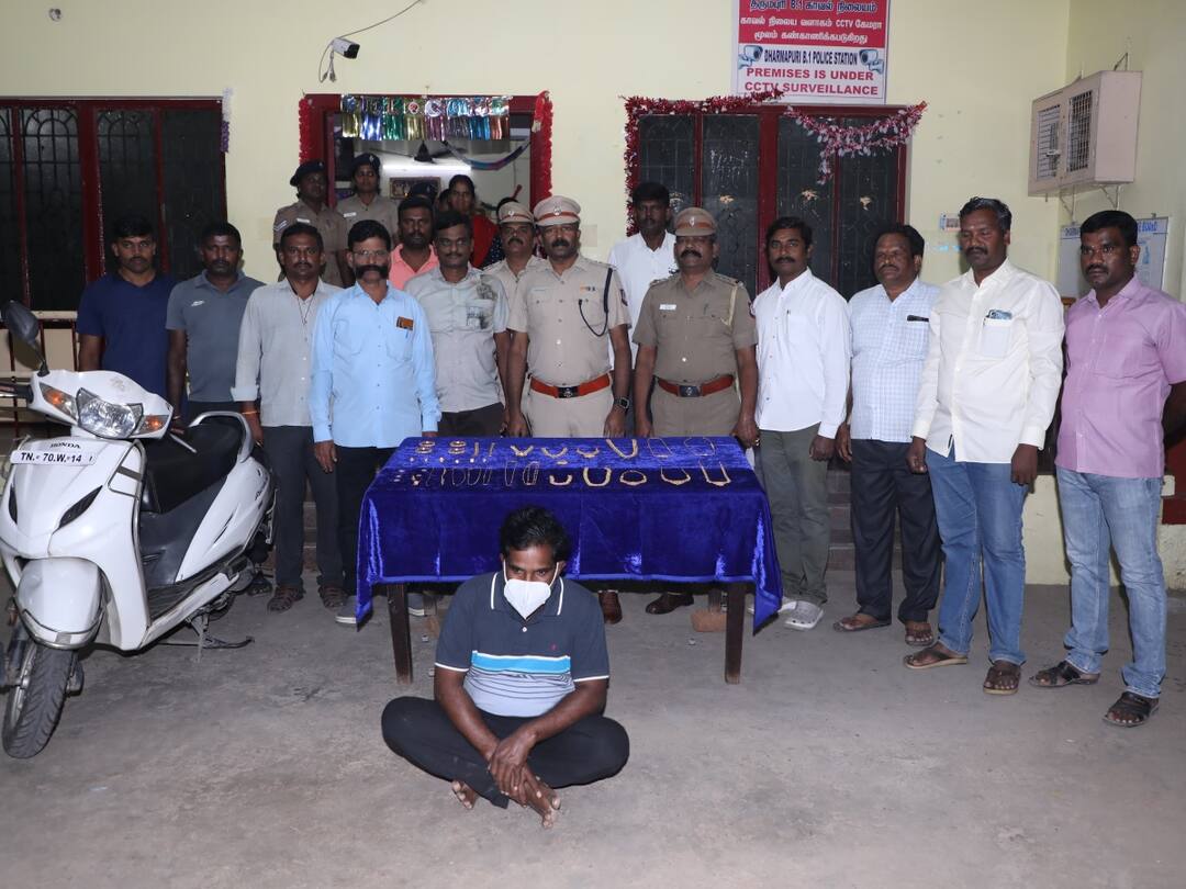 தருமபுரி, சேலத்தில் தொடர் கொள்ளை; ஆந்திர இளைஞர் கைது - நகை, சொகுசு கார் பறிமுதல் Andhra person arrested for serial robbery in Dharmapuri and Salem TNN தருமபுரி, சேலத்தில் தொடர் கொள்ளை; ஆந்திர இளைஞர் கைது - நகை, சொகுசு கார் பறிமுதல்
