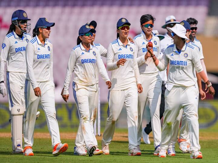 This is just the second time that an Indian player has achieved the double of a five-wicket haul and scoring a fifty in the same match in Women's Tests. The first time this feat was achieved by a player was in 1985.(Image Source: PTI)