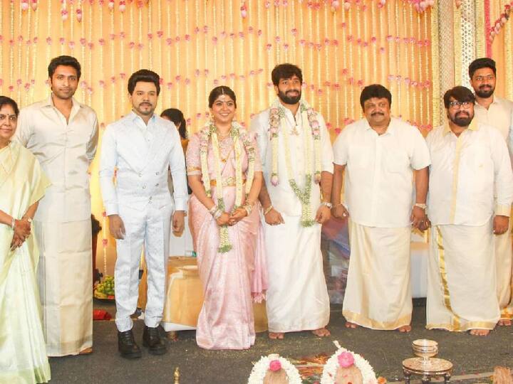 Adhik Ravichandran Aishwarya Marriage Photos: நடிகர் பிரபுவின் மகள் ஐஸ்வர்யாவுக்கும், மார்க் ஆண்டனி படத்தின் இயக்குநர் ஆதிக் ரவிச்சந்திரனுக்கும் இன்று சென்னையில் திருமணம் நடைபெற்றுள்ளது