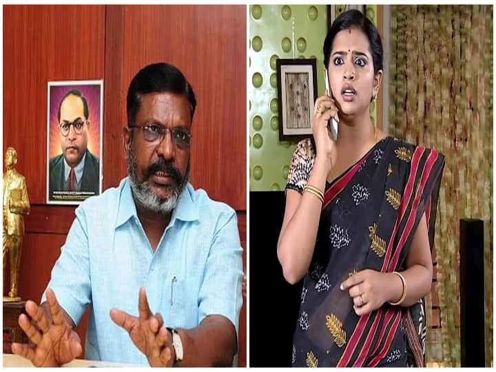 serial actress akila explain what happened stage with Thirumavalavan MP Serial Actress Akila : 'குறை கண்டுபிடிக்க முடியாத மனிதர் அவர்' : நெட்டிசன்களுக்கு புத்திமதி சொன்ன நடிகை அகிலா - நடந்தது என்ன?