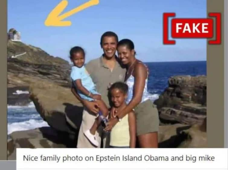 Fact Check: Viral Photo Of Obama Family On Jeffrey Epstein's Island Digitally Altered