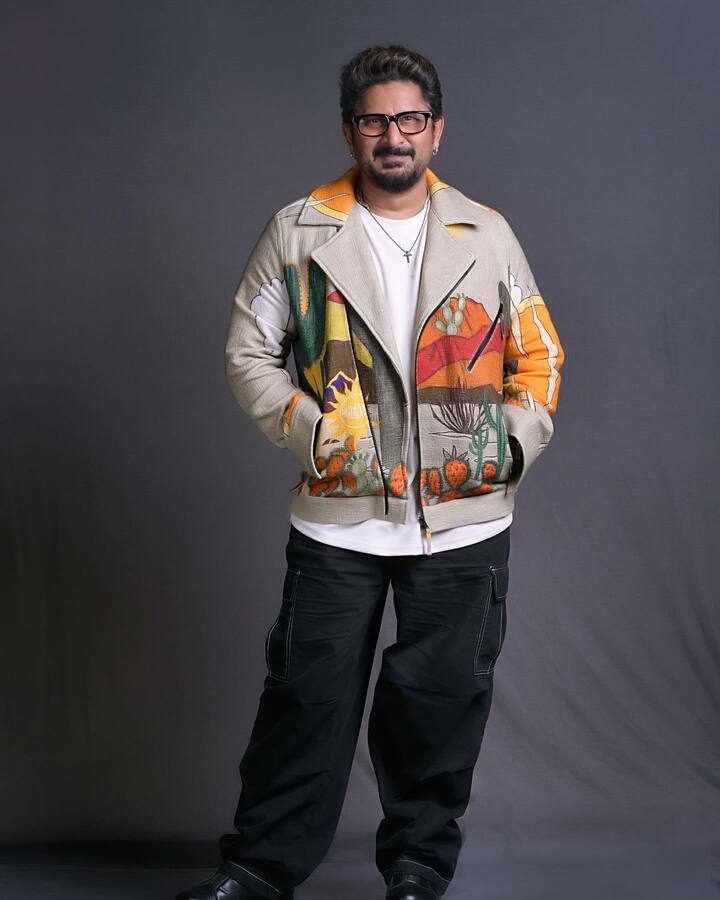 Arshad effortlessly blends comfort and style. He embraces winter vibes with an earthy-toned winter jacket featuring a distinctive print. (Images Source: Instagram/@arshad_warsi)
