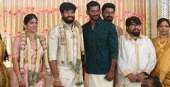 Adhik Ravichandran Aishwarya Marriage: இயக்குநர் ஆதிக் ரவிச்சந்திரன் - நடிகர் பிரபுவின் மகள் ஐஸ்வர்யா திருமண நிகழ்வு - ஃபோட்டோஸ்!