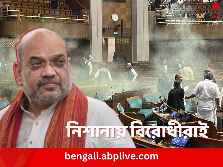 Lok Sabha Security Breach Union Minister Amit Shah accepts there there was lapses but slaps oppositions for politicising the issue Amit Shah: নিরাপত্তায় গাফিলতি মানলেও, লোকসভায় তাণ্ডবের ঘটনায় বিরোধীদের নিশানা শাহের