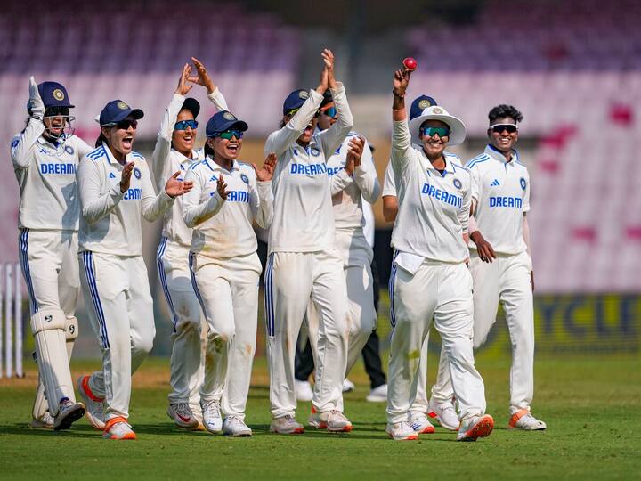 India all-rounder Deepti Sharma is having a Test match to remember as she became only the second Indian woman to pick five wickets and score a fifty in a Test match. She achieved the feat during Harmanpreet Kaur-led Team India's one-off Test against England at the DY Patil Stadium in Navi Mumbai.(Image Source: PTI)