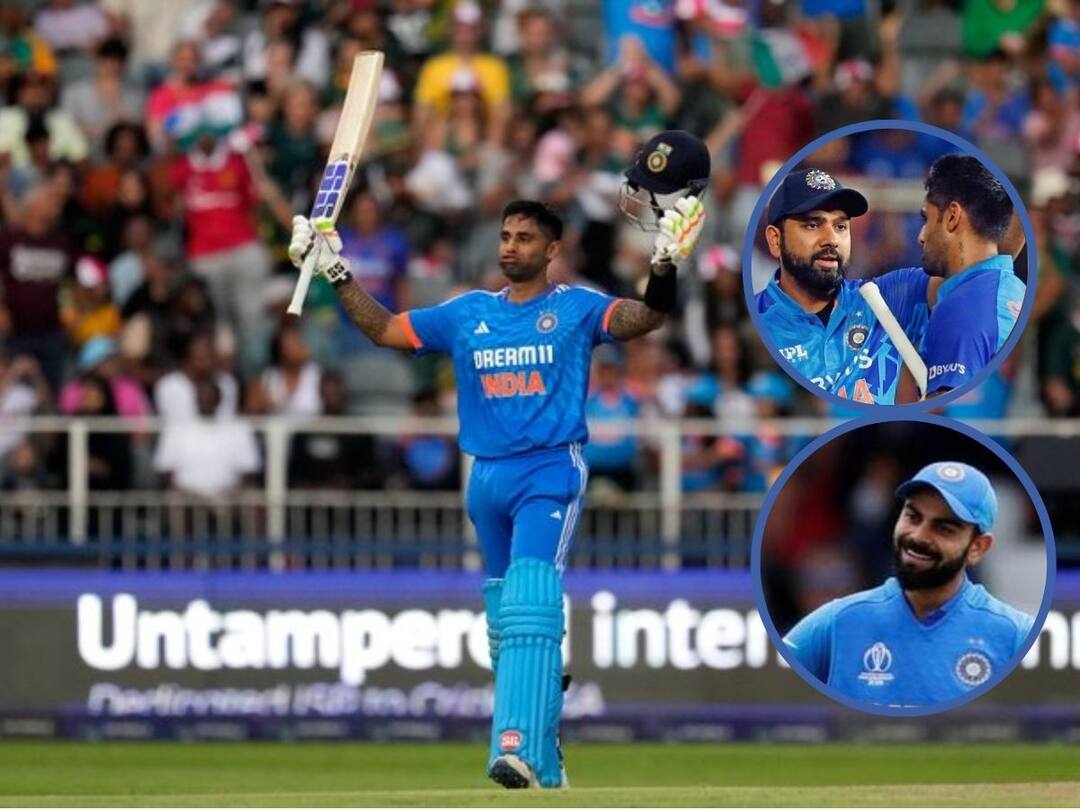 Suryakumar Yadav : विराटला 115 अन् रोहितला 148 सामने लागले, पण सूर्याने चौथ्या क्रमांकावर येत फक्त 60 सामन्यात केला भीम पराक्रम! Suryakumar Yadav Most Player of the match awards in Men T20I compare to rohit sharma and virat kohli india vs south africa Suryakumar Yadav : विराटला 115 अन् रोहितला 148 सामने लागले, पण सूर्याने चौथ्या क्रमांकावर येत फक्त 60 सामन्यात केला भीम पराक्रम!