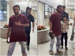 Pics: एयरपोर्ट पर बच्चे को देख रुके Saif Ali Khan, छोटे नबाव का जेस्चर जीत लेगी आपका दिल