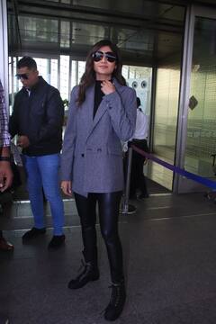 Shilpa Shetty Gives Boss Lady Vibes At Mumbai Airport; See Pics