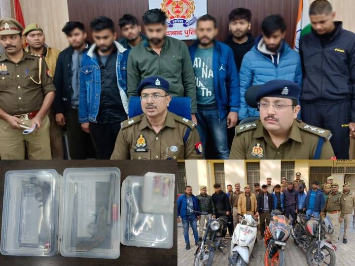 Moradabad eight arrested including two inspectors son in firing and bombing case ANN Moradabad Crime: बमबाजी और फायरिंग में दरोगा के बेटे समेत आठ गिरफ्तार, अवैध तरीके से अर्जित संपत्ति भी होगी जब्त