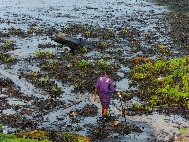 Ennore Creek Oil Tamil Nadu Accelerates Efforts To Clear Spill In Chennai As NGT's Deadline Approaches Tamil Nadu Accelerates Efforts To Clear Ennore Creek Oil Spill In Chennai As NGT's Deadline Approaches