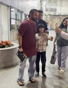 Pics: एयरपोर्ट पर बच्चे को देख रुके Saif Ali Khan, छोटे नबाव का जेस्चर जीत लेगी आपका दिल
