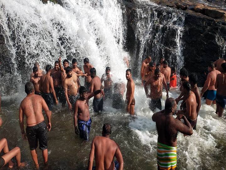 Tourists allowed to bathe in Kumbakarai Falls after 43 days following flood leveling TNN கும்பக்கரை அருவியில் 43 நாட்களுக்கு பிறகு சுற்றுலாப் பயணிகளுக்கு அருவியில் குளிக்க அனுமதி