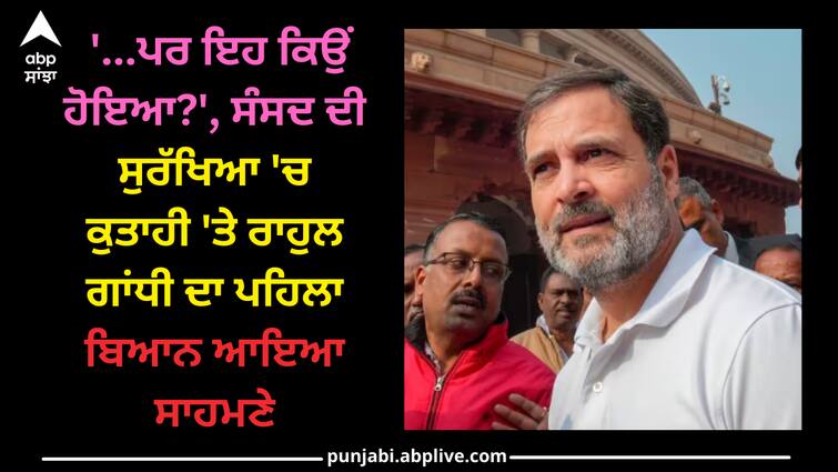 rahul-gandhi-says-unemployment-rising-prices-behind-parliament-security-breach Rahul Gandhi Statement :  '...ਪਰ ਇਹ ਕਿਉਂ ਹੋਇਆ?', ਸੰਸਦ ਦੀ ਸੁਰੱਖਿਆ 'ਚ ਕੁਤਾਹੀ 'ਤੇ ਰਾਹੁਲ ਗਾਂਧੀ ਦਾ ਪਹਿਲਾ ਬਿਆਨ ਆਇਆ ਸਾਹਮਣੇ