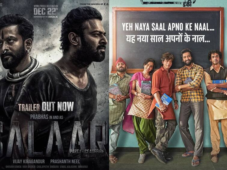 'Salaar' and 'Dunki' advance booking in India Prabhas starrer leaves shah rukh khan film behind 'Salaar' and 'Dunki' Advance Booking: বড়দিনের আবহে প্রেক্ষাগৃহে মুখোমুখি 'ডাঙ্কি' ও 'সালার', অগ্রিম বুকিংয়ে শাহরুখকে পিছনে ফেলল প্রভাস