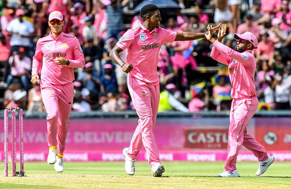 Notably, South Africa will be donning a pink jersey for Sunday's IND vs SA 1st ODI, instead of their regular green one.
