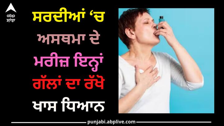 Asthama: ਸਰਦੀਆਂ ਦੇ ਮੌਸਮ ਵਿੱਚ ਅਸਥਮਾ ਦੀ ਬਿਮਾਰੀ ਵੱਧ ਜਾਂਦੀ ਹੈ। ਜਿਸ ਕਾਰਨ ਲੋਕਾਂ ਨੂੰ ਕਈ ਪਰੇਸ਼ਾਨੀਆਂ ਦਾ ਸਾਹਮਣਾ ਕਰਨਾ ਪੈਂਦਾ ਹੈ। ਜੇਕਰ ਤੁਸੀਂ ਵੀ ਇਸ ਸਮੱਸਿਆ ਦਾ ਸਾਹਮਣਾ ਕਰ ਰਹੇ ਹੋ ਤਾਂ ਅਪਣਾਓ ਇਹ ਟਿਪਸ...