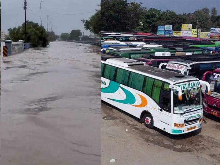 TN Rain Alert Omni bus service will be stopped today towards south districts for heavy rain Omni Bus Service: வெள்ளத்தால் திக்குமுக்காடும் தென்மாவட்டங்கள் - ஆம்னி பேருந்துகள் இயக்கப்படாது என அறிவிப்பு..