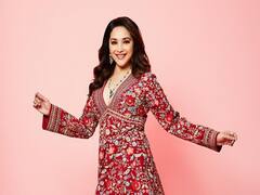 Madhuri Dixit Dons Red Ethnic Attire; Check Out All Pics