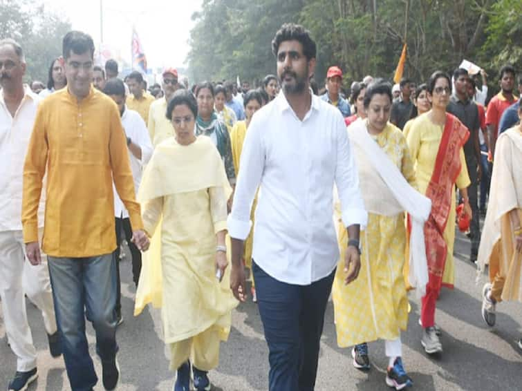 TDP leader Nara lokesh yuvagalam padayatra ends Nara lokesh Yuvagalam: ముగిసిన యవగళం, చివరిరోజు పైలాన్ ఆవిష్కరించిన లోకేష్