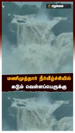 Nellai Heavy Rain - மணிமுத்தார் நீர்வீழ்ச்சியில் கடும் வெள்ளப்பெருக்கு