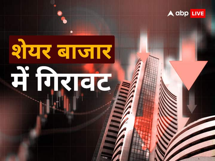 Stock Market Opening today with slight uptrend Sensex and nifty slips in decline Stock Market Update: शेयर बाजार में गिरावट गहराई, सेंसेक्स 480 अंक टूटकर 71800 के नीचे, निफ्टी 21,610 तक आ गिरा