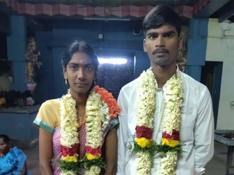 Cuddalore news Intermarriage couple sheltered in police station near Panruti - TNN பண்ருட்டி அருகே கலப்பு திருமணம் செய்த காதல் ஜோடி காவல் நிலையத்தில் தஞ்சம்