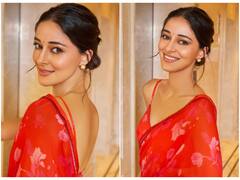 Ananya Panday Spreads Her Charm In A Floral Printed Saree; SEE PICS
