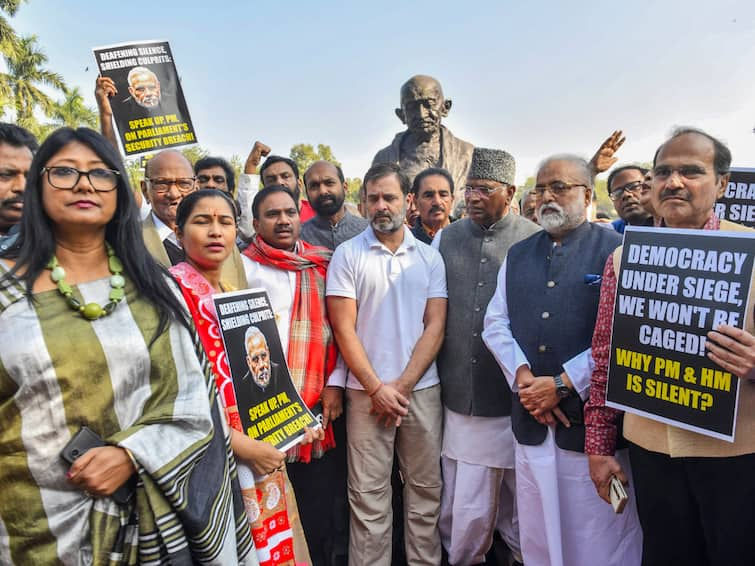 Parliament Winter Session Oppn MPs Decide To Continue Demand Amit Shah’s Statement On Security Breach Stage Protest Oppn MPs To Continue Demand Over Amit Shah's Statement On Parl Security Breach