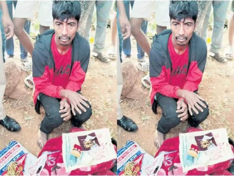 Banswada villagers caught the thief sleeping outside the village after stealing Banswada News: చోరీ చేసి ఆదమరిచి నిద్రపోయిన దొంగ-పట్టుకున్న గ్రామస్తులు