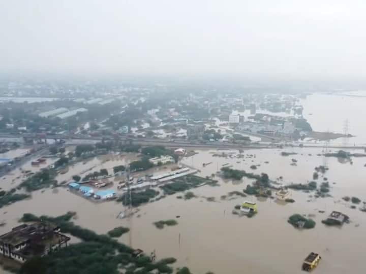 Parts of Thoothukudi in Tamil Nadu inundated following heavy rainfall brought on by a cyclonic circulation. The area experienced significant flooding due to the intense rainfall. (Source: ANI)