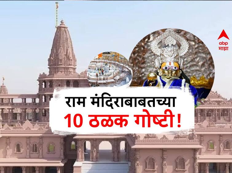 Ayodhya Ram Mandir Inauguration know the 10 Interesting facts of Ram temple in Ayodhya abpp Ayodhya Ram Mandir : अयोध्येत राम मंदिरात रामलल्लाची प्राणप्रतिष्ठापना; जाणून घ्या 10 महत्त्वाच्या प्रश्नांची उत्तरे एका क्लिकवर