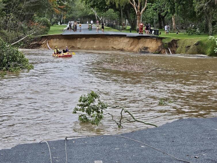 Australia Queensland Floods Leave People Without Water Crocodile Seen On Streets Australia Floods After Record Rain Leave People Without, Water. Crocodiles Seen On Streets