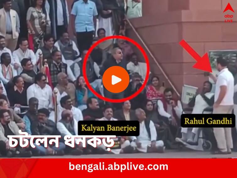 Parliament Winter Session Kalyan Banerjee mimics Jagdeep Dhankhar Parliament premises Rahul Gandhi watch Parliament Winter Session: নেচে নেচে অনুকরণ কল্যাণের, ক্যামেরা হাতে রাহুল, ভিডিও দেখে চটলেন ধনকড়