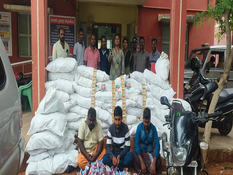 Thanjavur crime news 1000 kg of tobacco seized in police raid  3 arrested, luxury car seized - TNN தஞ்சை அருகே 1000 கிலோ புகையிலைப் பொருட்கள் பறிமுதல் - 3 பேர் கைது, சொகுசு கார் பறிமுதல்