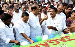 CM Jagan BIrthday Celebrations: ఘనంగా సీఎం జగన్ పుట్టిన రోజు వేడుకలు - భారీ కేక్ కట్ చేసిన నేతలు