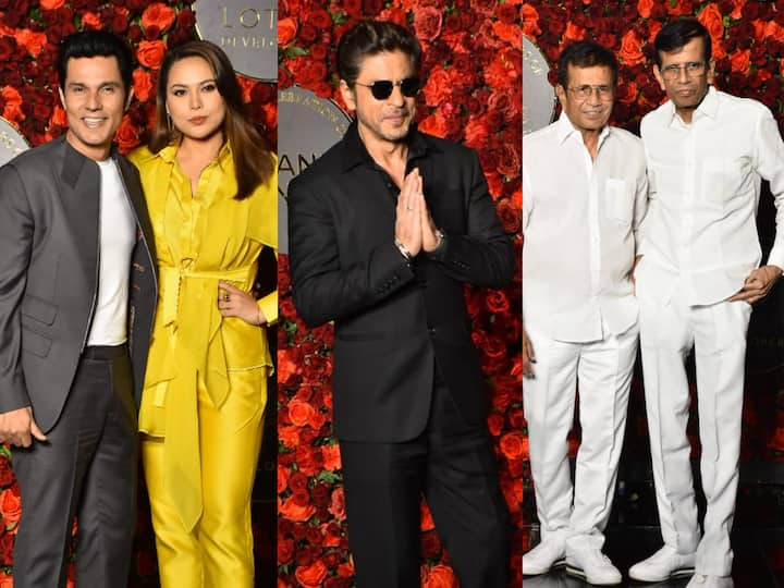 A number of famous faces, including Shah Rukh Khan and Kajol, have graced producer Anand Pandit's 60th birthday celebration.