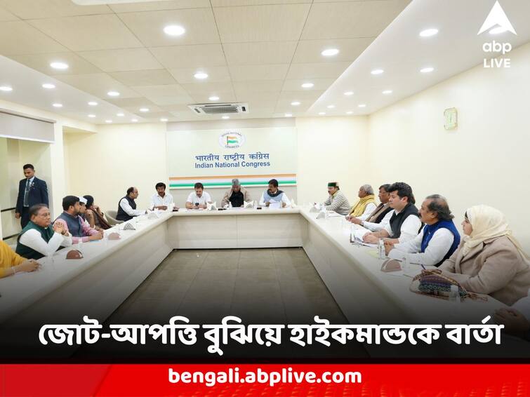 Congress Meet State Leadership not interested in seat sharing with TMC in West Bengal left decision making to high command Congress : তৃণমূলের হাত ধরায় আগ্রহী নয় প্রদেশ কংগ্রেস নেতৃত্ব, জোট-আপত্তি বুঝিয়ে হাইকমান্ডকে সিদ্ধান্ত নেওয়ার বার্তা
