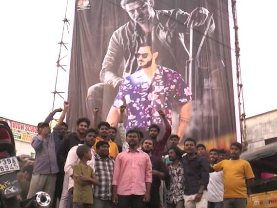 శ్రీకాకుళం జిల్లాలో 50 అడుగుల సలార్ కటౌట్